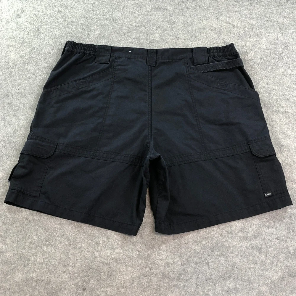 5.11 Tactical Series Mens Cargo Shorts US 44 Black Polyester Ripstop Utility